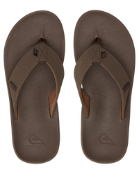 The Quiksilver Mens Rivi III Flip Flops in Brown