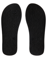 The Quiksilver Mens Molokai Art II Flip Flops in Black, Orange & Green