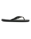 The Quiksilver Mens Molokai Stripe Flip Flops in Black, Grey & Green