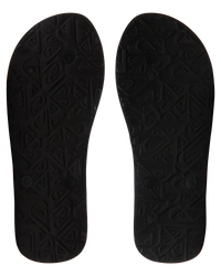 The Quiksilver Mens Molokai Stripe Flip Flops in Black, Grey & Green