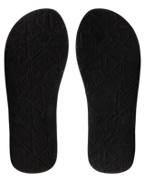 The Quiksilver Mens Molokai Stripe Flip Flops in Black, Grey & Green