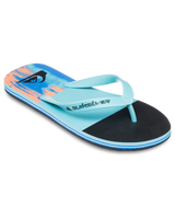 The Quiksilver Mens Molokai Stripe 25 Flip Flops in Nebulas Blue Bloomfade