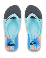 The Quiksilver Mens Molokai Stripe 25 Flip Flops in Nebulas Blue Bloomfade