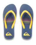 The Quiksilver Mens Molokai Stripe 25 Flip Flops in Estate Blue Connect