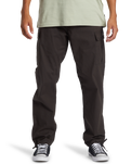 The Quiksilver Mens DNA Beach Cargo Trousers in Tarmac