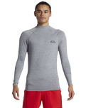 The Quiksilver Everyday Long Sleeved Rash Vest in Quarry Heather