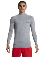 The Quiksilver Everyday Long Sleeved Rash Vest in Quarry Heather