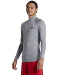 The Quiksilver Everyday Long Sleeved Rash Vest in Quarry Heather