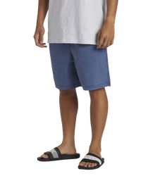 The Quiksilver Mens Taxer Walkshorts in Crown Blue