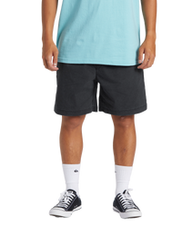 The Quiksilver Mens Taxer Walkshorts in Black