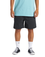 The Quiksilver Mens Taxer Walkshorts in Black