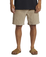 The Quiksilver Mens Taxer Cord Walkshorts in Plaza Taupe