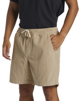 The Quiksilver Mens Taxer Cord Walkshorts in Plaza Taupe