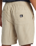 The Quiksilver Mens Taxer Cord Walkshorts in Plaza Taupe