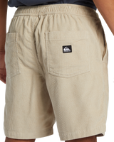 The Quiksilver Mens Taxer Cord Walkshorts in Plaza Taupe