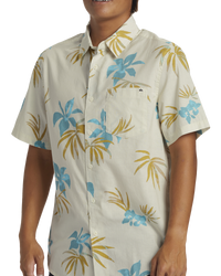 The Quiksilver Mens Apero Classic Shirt in Snow White