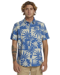 The Quiksilver Mens Apero Organic Classic Shirt in Star Sapphire