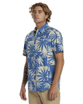 The Quiksilver Mens Apero Organic Classic Shirt in Star Sapphire