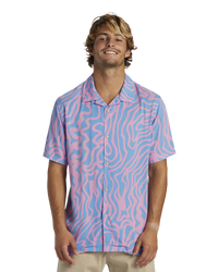 The Quiksilver Mens Pool Party Shirt in Swedish Blue