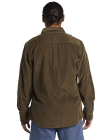 The Quiksilver Mens Smoke Trail Corduroy Shirt in Canteen