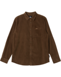 The Quiksilver Mens Smoke Trail Corduroy Shirt in Canteen