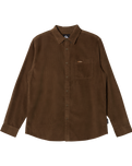 The Quiksilver Mens Smoke Trail Corduroy Shirt in Canteen