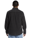 The Quiksilver Mens Smoke Trail Corduroy Shirt in Tarmac