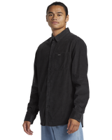 The Quiksilver Mens Smoke Trail Corduroy Shirt in Tarmac