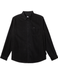 The Quiksilver Mens Smoke Trail Corduroy Shirt in Tarmac