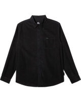 The Quiksilver Mens Smoke Trail Corduroy Shirt in Tarmac