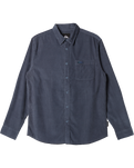 The Quiksilver Mens Smoke Trail Corduroy Shirt in Flint Stone