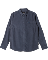 The Quiksilver Mens Smoke Trail Corduroy Shirt in Flint Stone