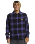 The Quiksilver Mens Mercury Flannel Shirt in Corsican Blue