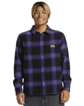 The Quiksilver Mens Mercury Flannel Shirt in Corsican Blue