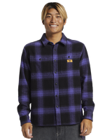 The Quiksilver Mens Mercury Flannel Shirt in Corsican Blue