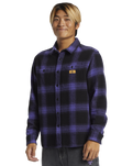 The Quiksilver Mens Mercury Flannel Shirt in Corsican Blue