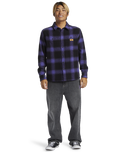 The Quiksilver Mens Mercury Flannel Shirt in Corsican Blue