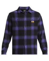 The Quiksilver Mens Mercury Flannel Shirt in Corsican Blue