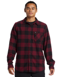 The Quiksilver Mens Buffalo Classic Flannnel Shirt in Wine Buffalo Classic Flannel