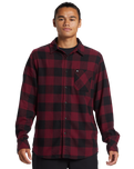 The Quiksilver Mens Buffalo Classic Flannnel Shirt in Wine Buffalo Classic Flannel