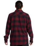 The Quiksilver Mens Buffalo Classic Flannnel Shirt in Wine Buffalo Classic Flannel