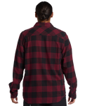 The Quiksilver Mens Buffalo Classic Flannnel Shirt in Wine Buffalo Classic Flannel