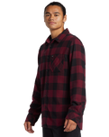 The Quiksilver Mens Buffalo Classic Flannnel Shirt in Wine Buffalo Classic Flannel