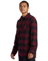 The Quiksilver Mens Buffalo Classic Flannnel Shirt in Wine Buffalo Classic Flannel