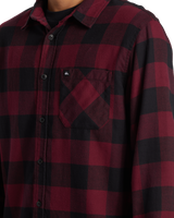 The Quiksilver Mens Buffalo Classic Flannnel Shirt in Wine Buffalo Classic Flannel