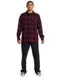 The Quiksilver Mens Buffalo Classic Flannnel Shirt in Wine Buffalo Classic Flannel