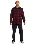 The Quiksilver Mens Buffalo Classic Flannnel Shirt in Wine Buffalo Classic Flannel