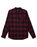 The Quiksilver Mens Buffalo Classic Flannnel Shirt in Wine Buffalo Classic Flannel