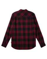 The Quiksilver Mens Buffalo Classic Flannnel Shirt in Wine Buffalo Classic Flannel