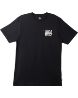 The Quiksilver Mens Hurricane Or Hippie Moe T-Shirt in Black